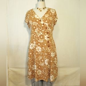 Modcloth "Sentimental Special" Terracotta Dress with POCKETS!! XL 14 16 NWOT